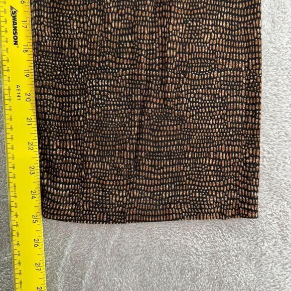 Chicos Travelers Pants 2 L/12 Brown Pullon Elastic Waist Wide Leg High Rise - Picture 9 of 13